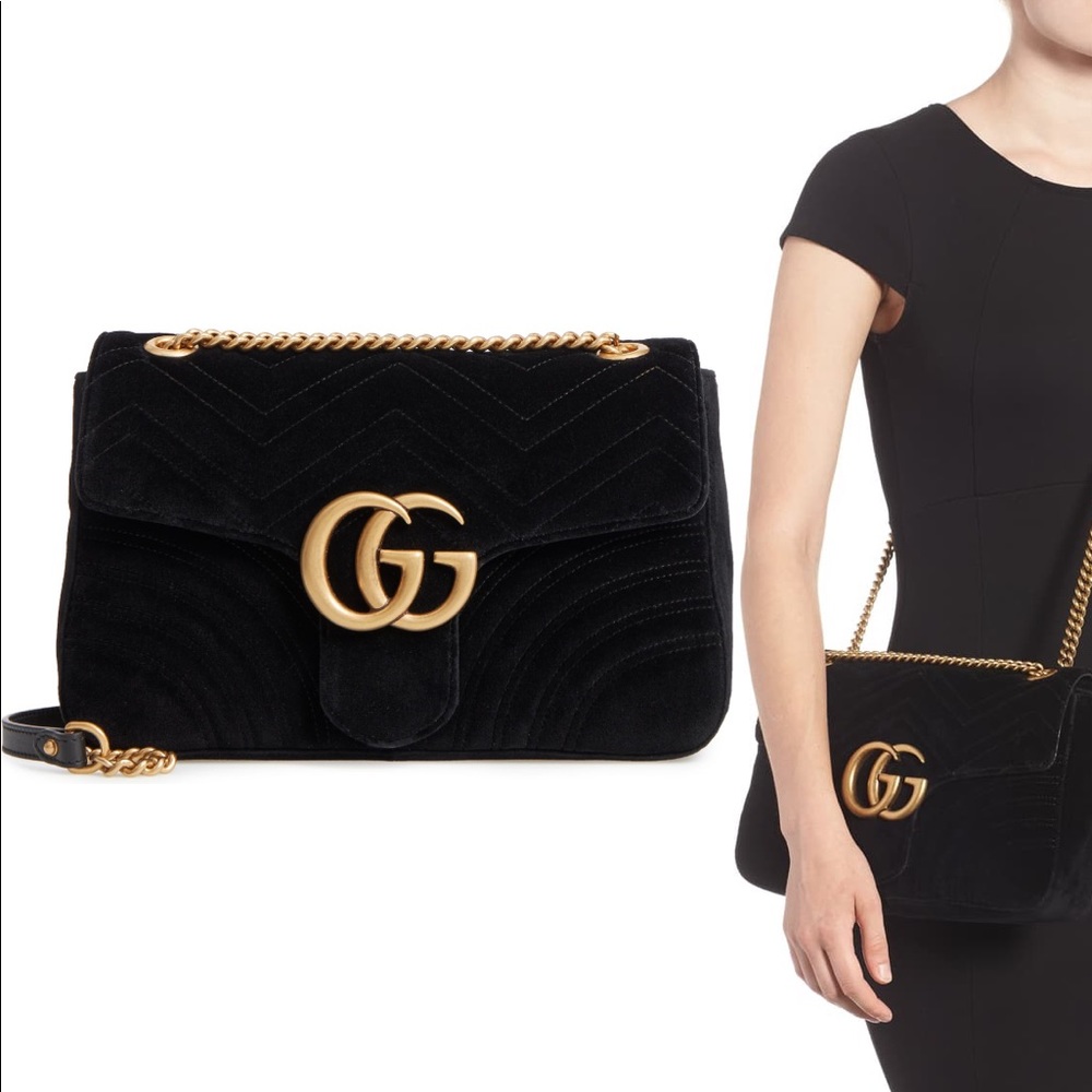 GUCCI medium marmont velvet bag